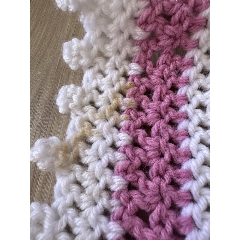 VTG Handmade Granny Square Crochet Afghan Throw Floral Lap Blanket 54x44 Boho - Picture 3 of 12